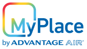 air conditioning brand – advantage air myplace – logo air conditioning brand - advantage air myplace - logo